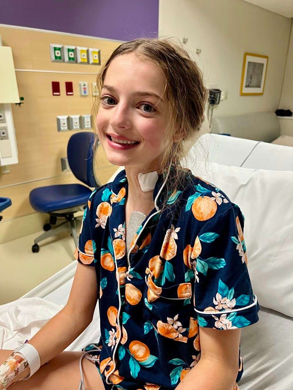 Kaylee Stuart days after her heart transplant surgery&nbsp;at Children's Mercy in Kansas City. Courtesy photo