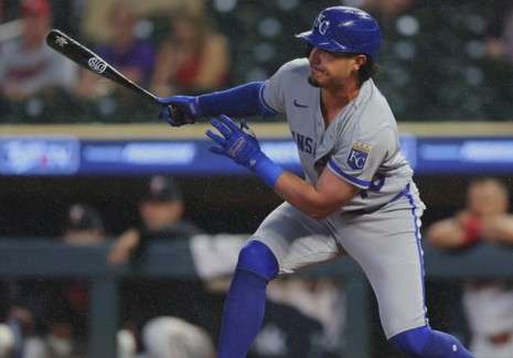 Josh Rojas delivered a hit and drove in the go ahead run, helping the Royals to a series opening 8-6 win over the Twins/ Photo courtesy of the Royals on X