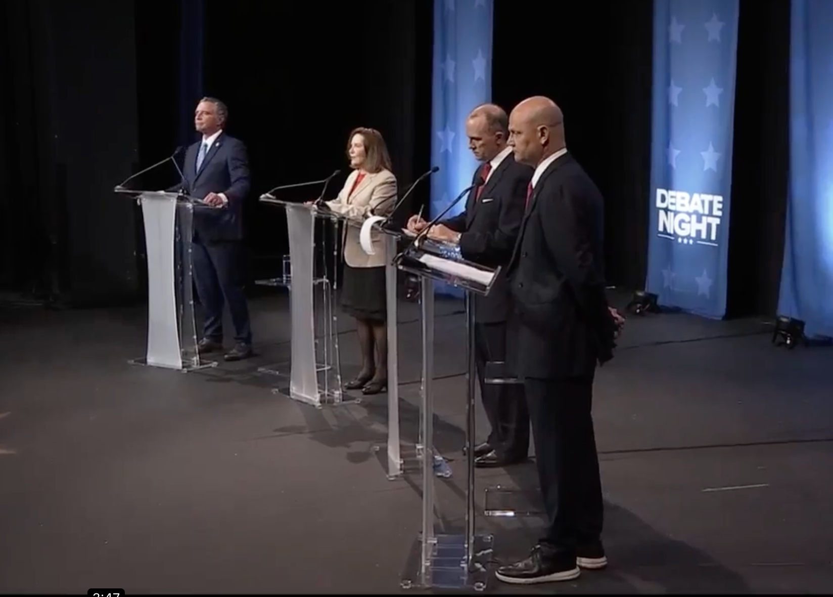 Image from the Friday night debate courtesy Fox4Kansas City