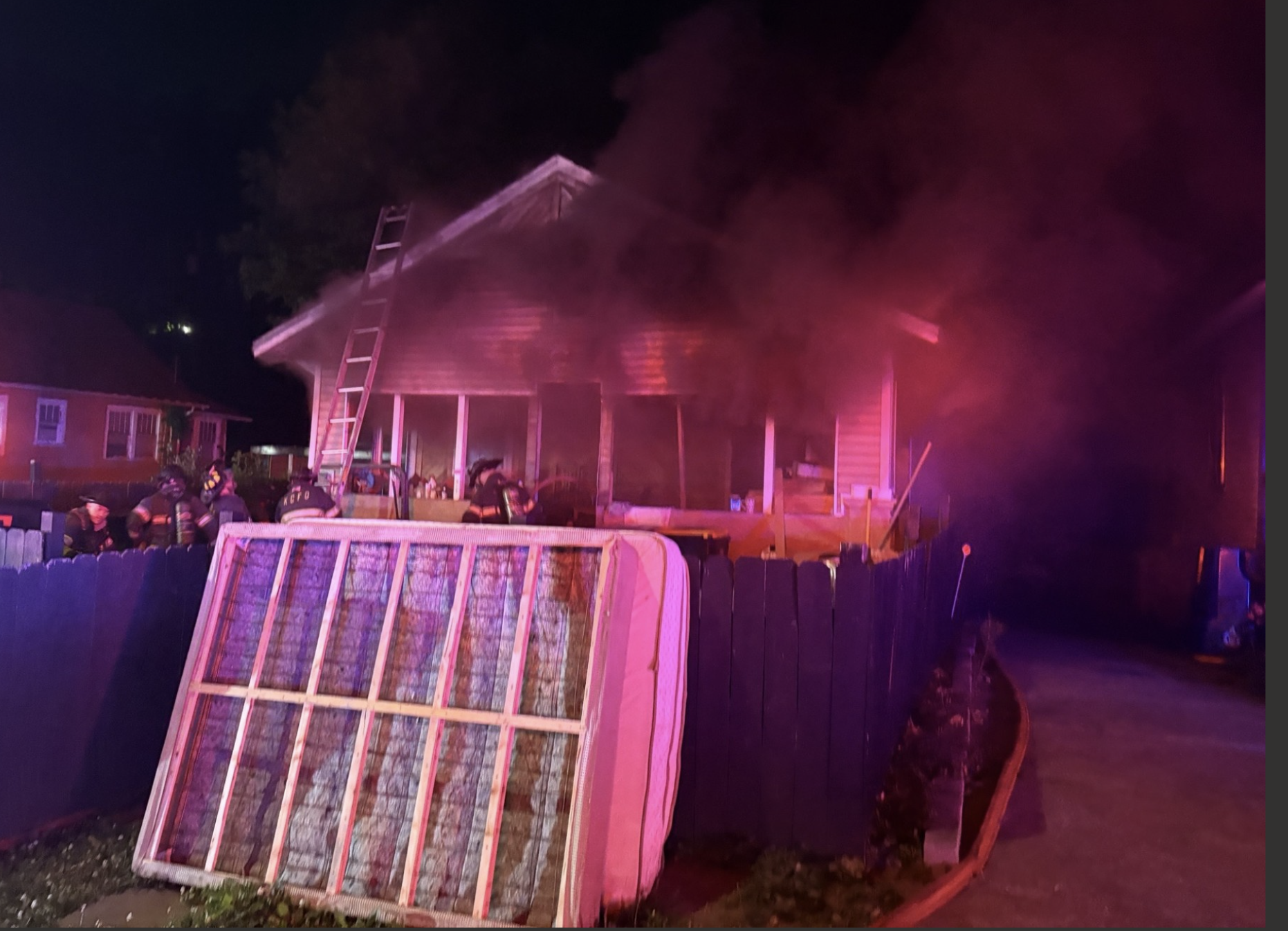 House fire in the 2600 block of Chelsea Avenue on Saturday-photo KCFD