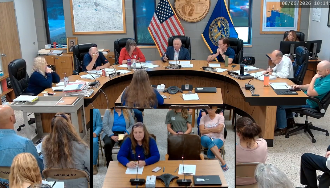 Lincoln County Planning and Zoning Administrator Judy Clark addresses commissioners during Monday's discussion on a proposed data center moratorium. Commissioners ultimately voted 3-2 against the temporary pause, while county officials said work on potential data center regulations will continue.
