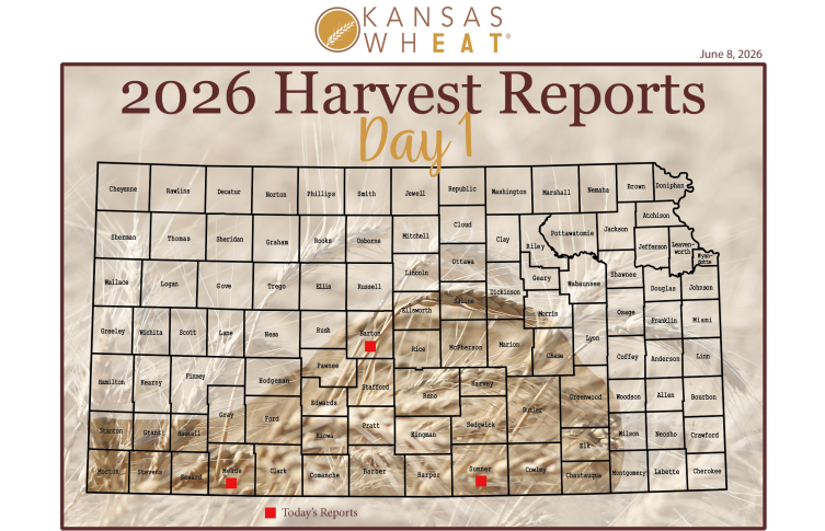 Harvest Report Day 1 (Courtesy Kansas Wheat)