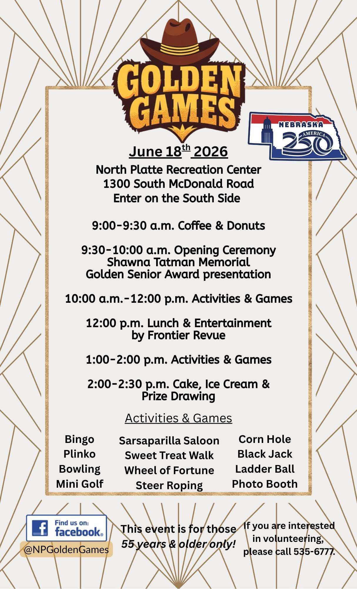Golden Games Schedule 2026