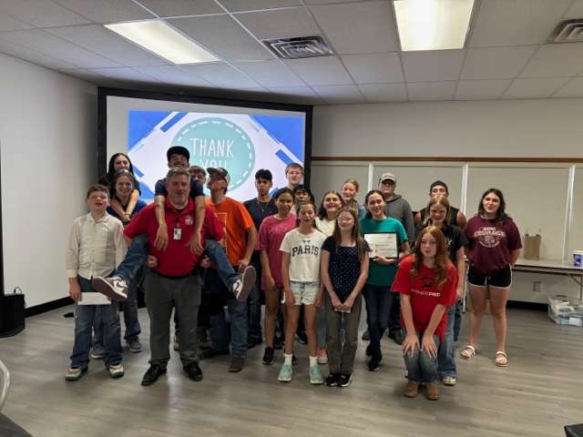 Barton County Youth Crew members celebrate the end of the school year at the Knop Event Space in Ellinwood.