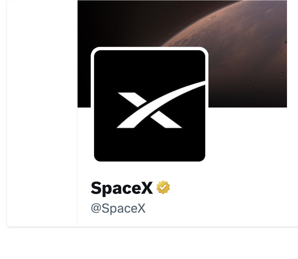 From the SpaceX social media page