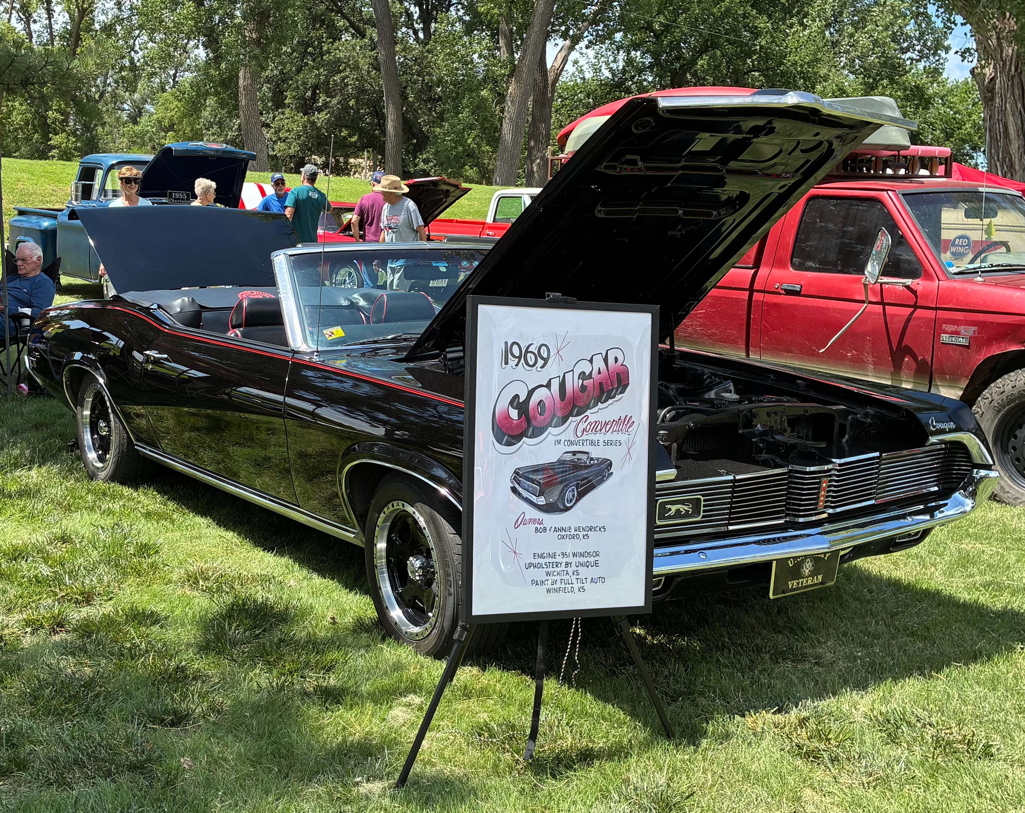 A 1969 Cougar Corvette, the first edition of the Corvette Convertible Series, the first of its kind, from owners Bob and Annie Hendricks. Photo by Alin Hett/Hays Post