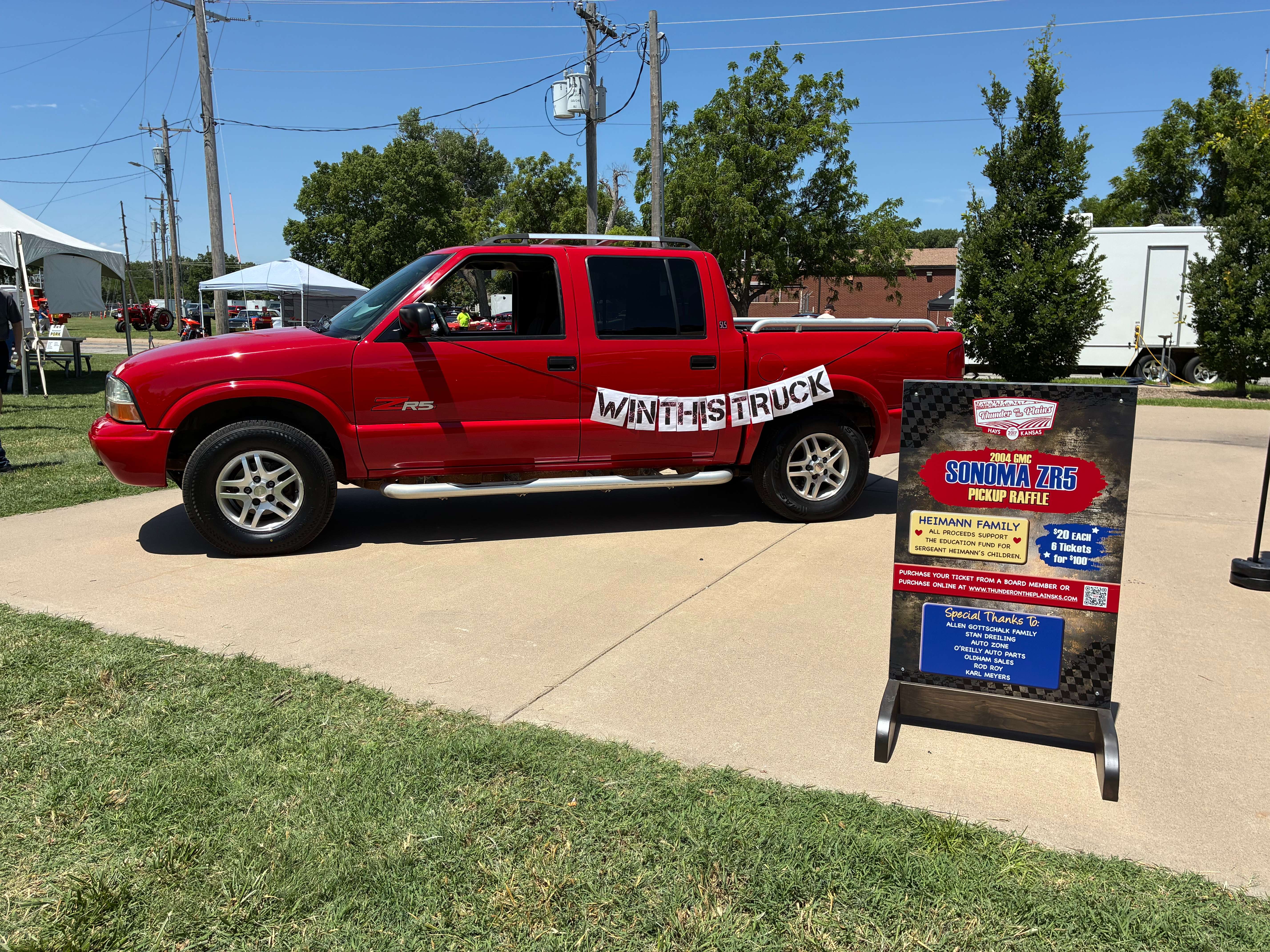 Pictured above is the 2004 Sonoma Pickup truck being given away at Thunder on the Plains car, truck and cycle show. Photo by Alin Hett/Hays Post.&nbsp;