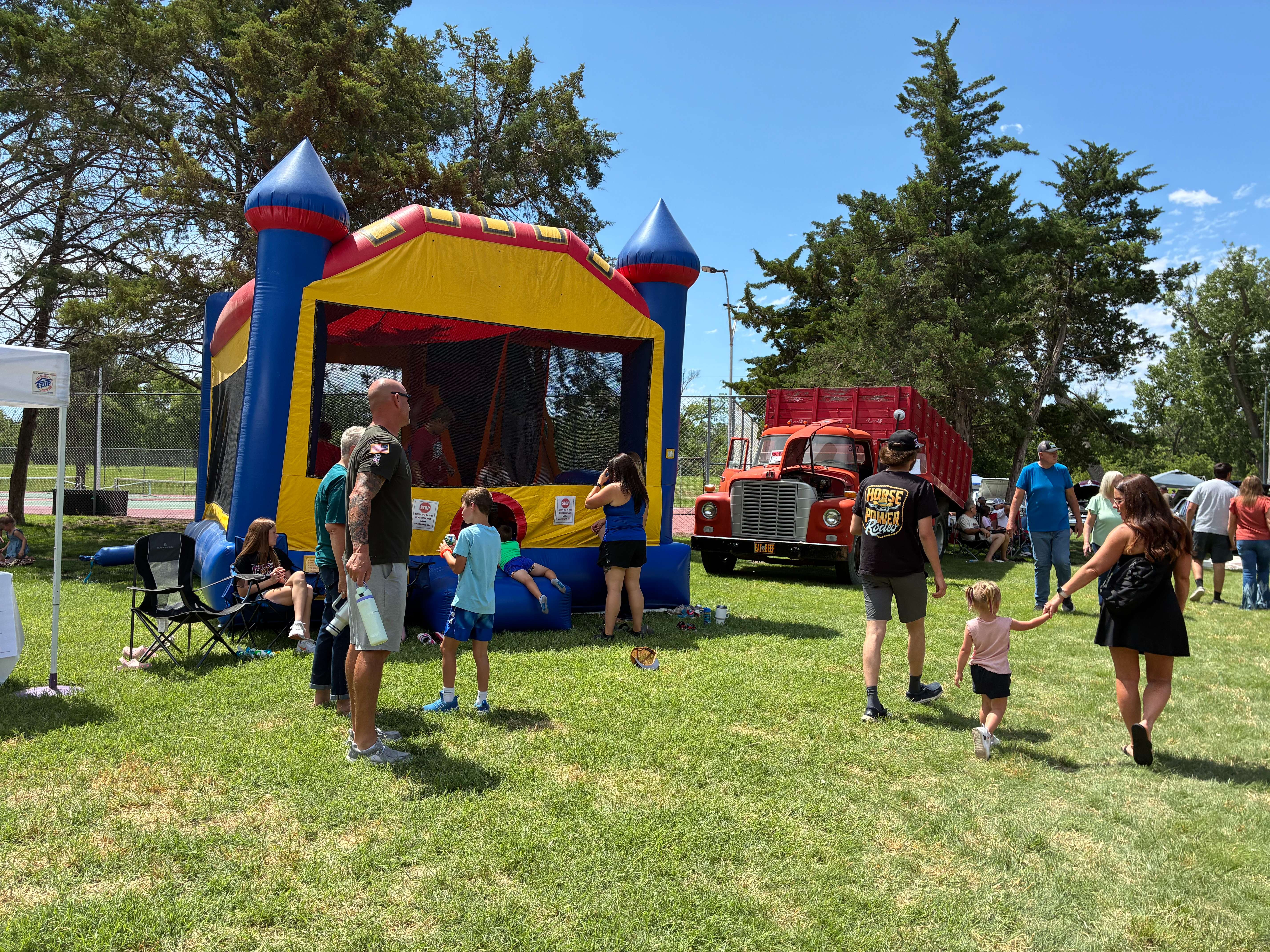 Pictured above is bouncy house for children next to a 1968 International Loadstar 1600 from owner Steven Knowles. Photo by Alin Hett/Hays Post