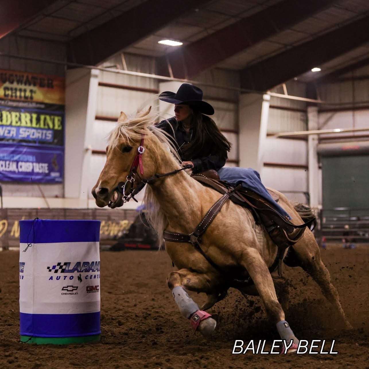 Bailey Bell, a college student from Hershey, will compete for the second time at the Buffalo Bill Rodeo in North Platte. She admires fellow barrel racer White for her longevity in the sport and her horsemanship. (Photo courtesy Breanne Benson)