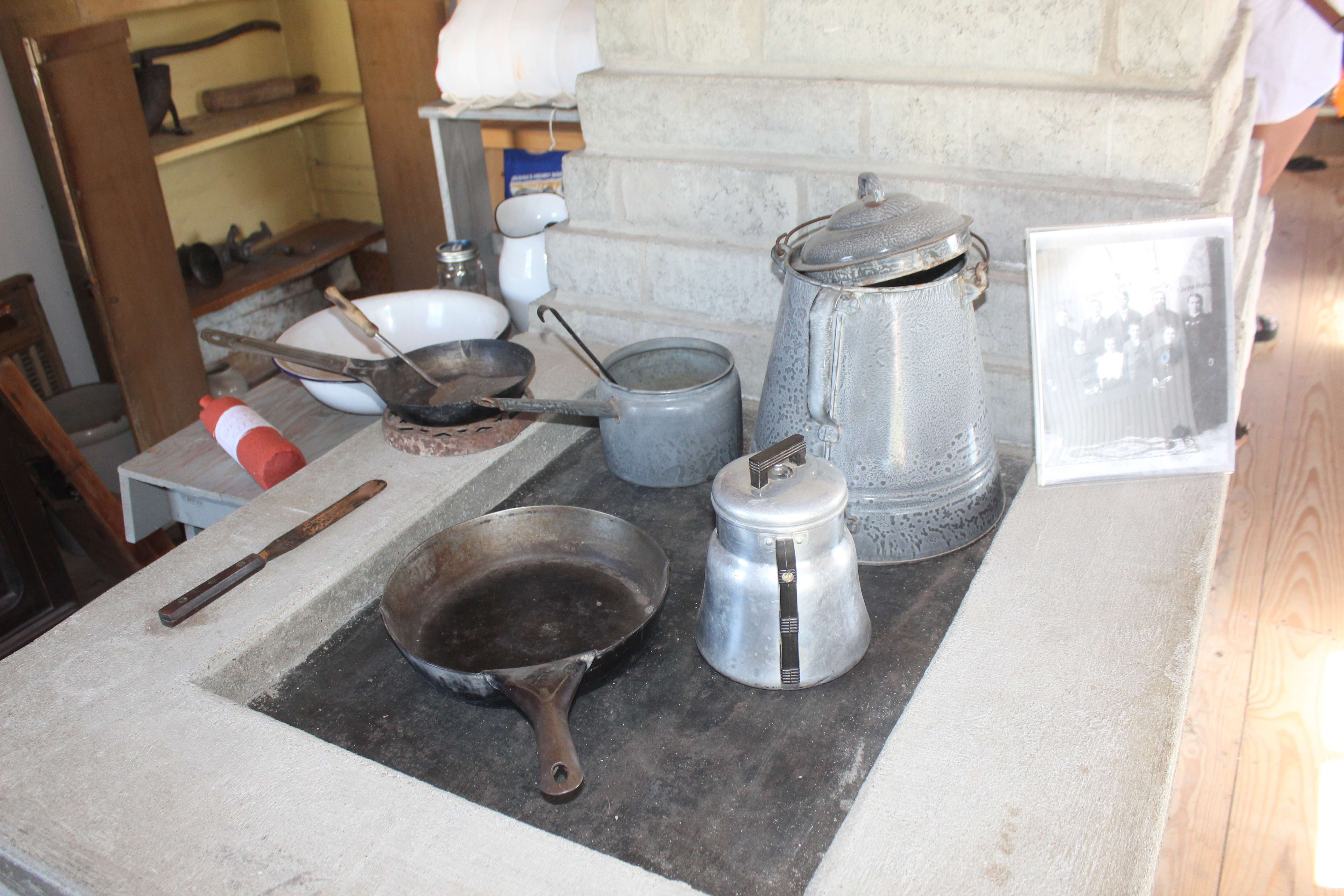 Cooking was done on a stone hearth.&nbsp;Photo by Cristina Janney/Hays Post