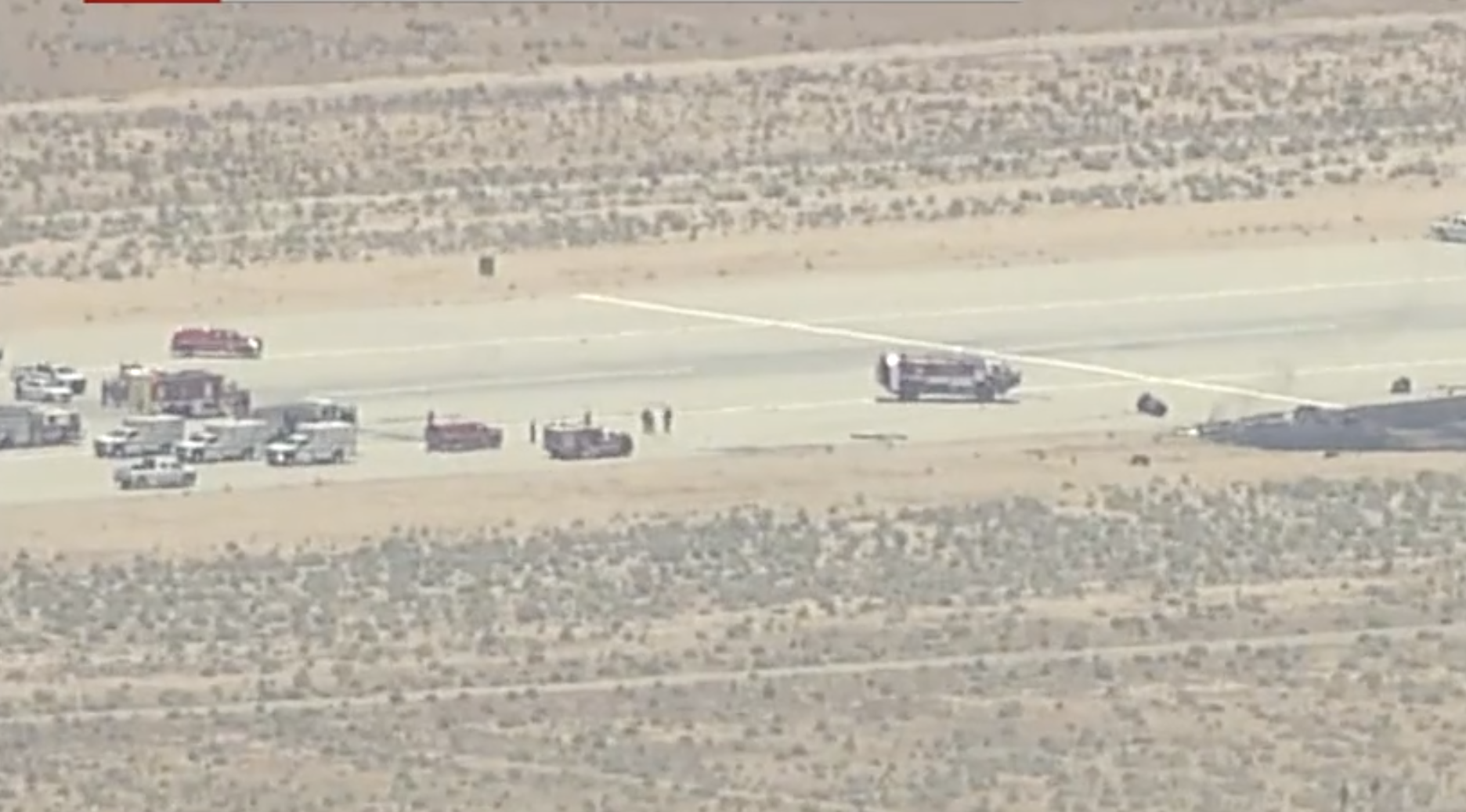 First responders near the scene of the crash-image courtesy KABC video