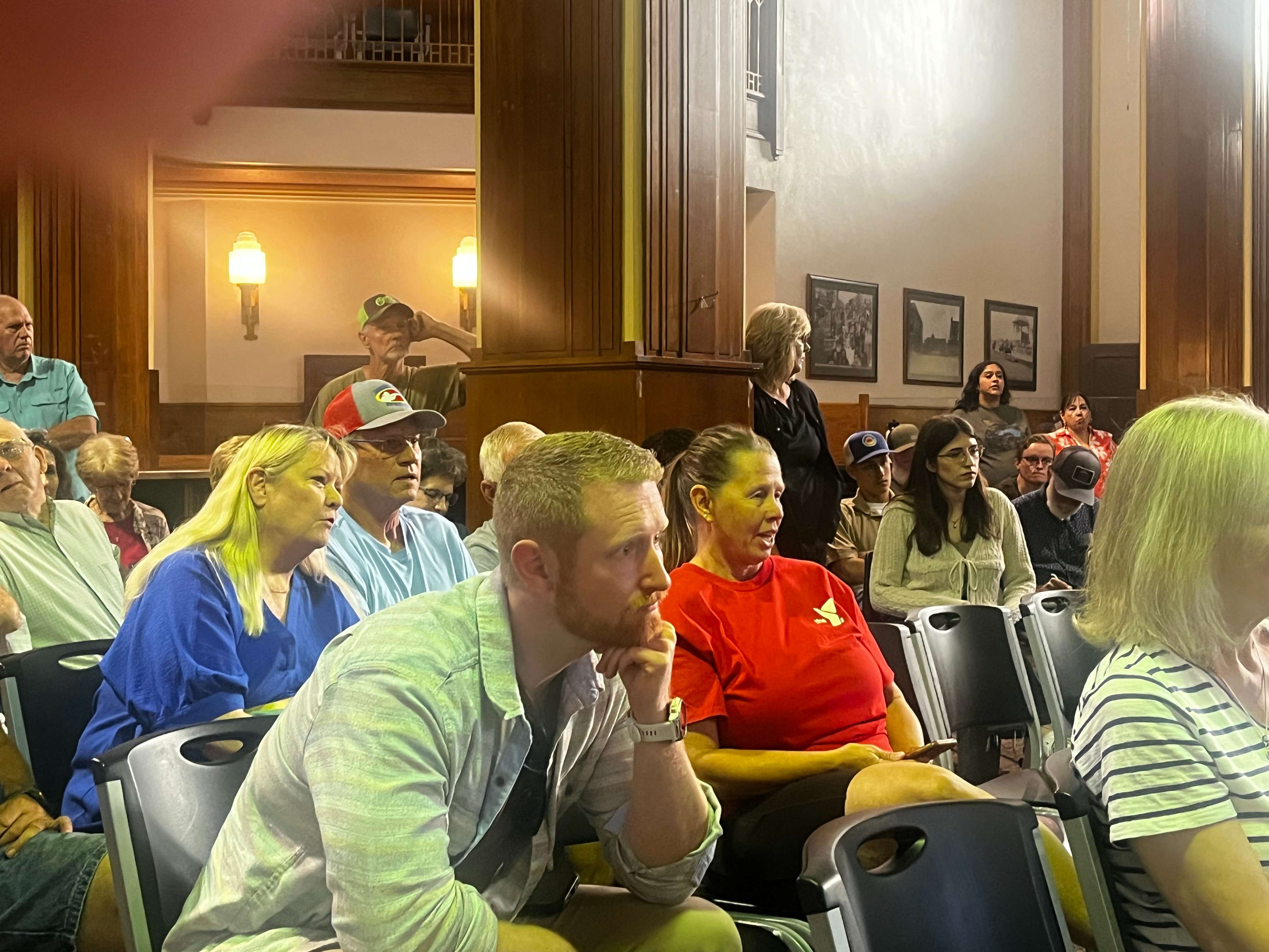 A large crowd was in attendance at the Reno County Commission meeting on Monday evening (Hutch Post photo)