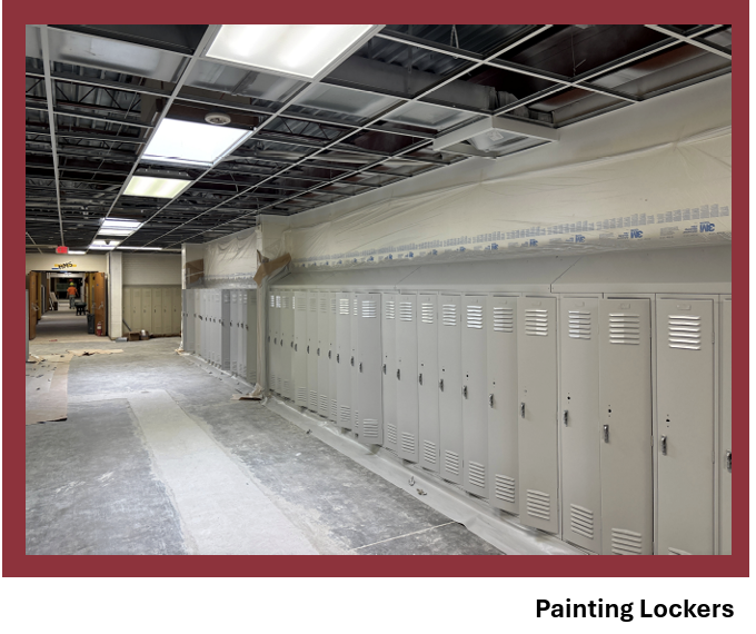 Lockers are being painted at Felten Elementary School.&nbsp;Courtesy photo