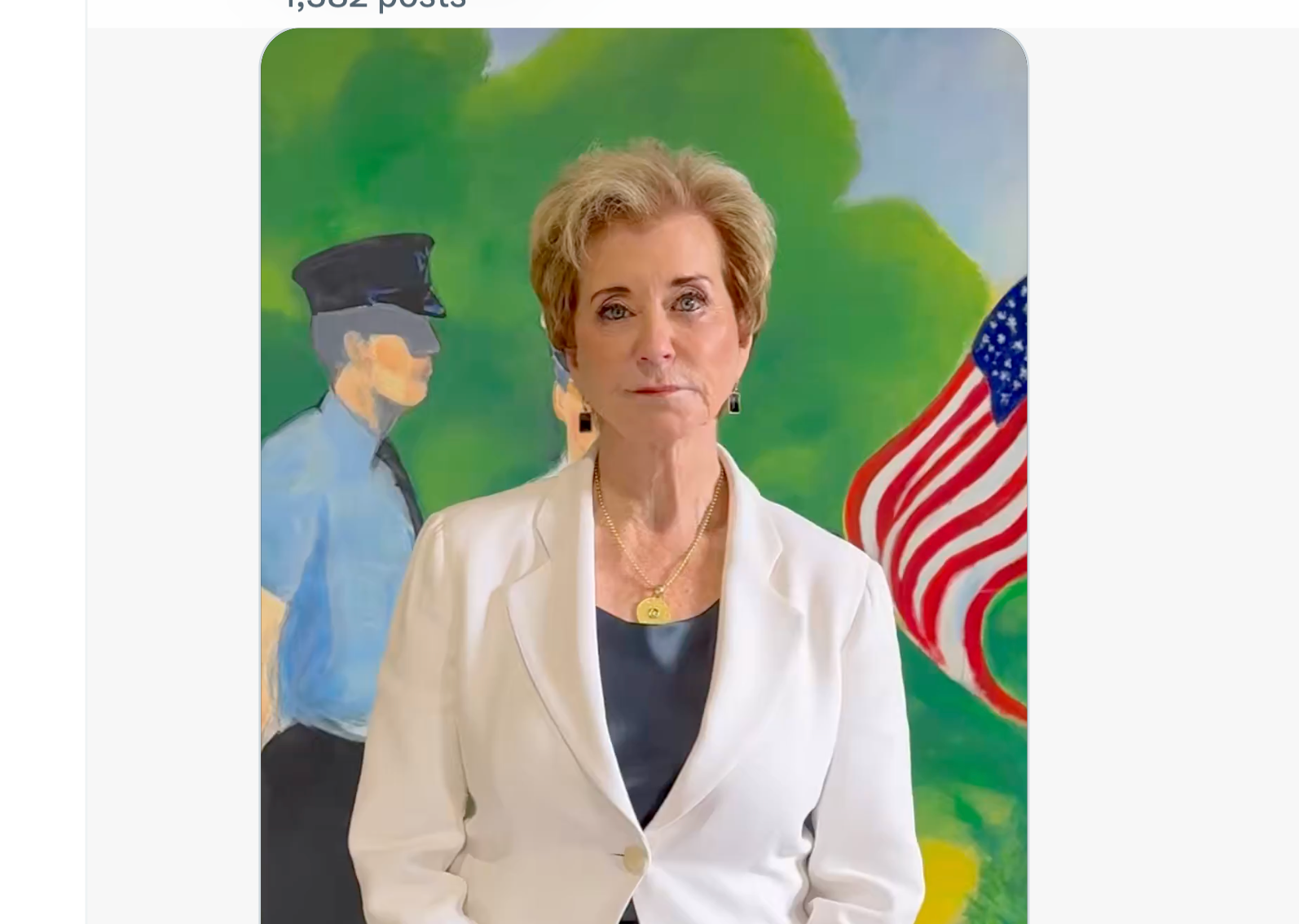 File photo Education Secretary Linda McMahon-from USDE video