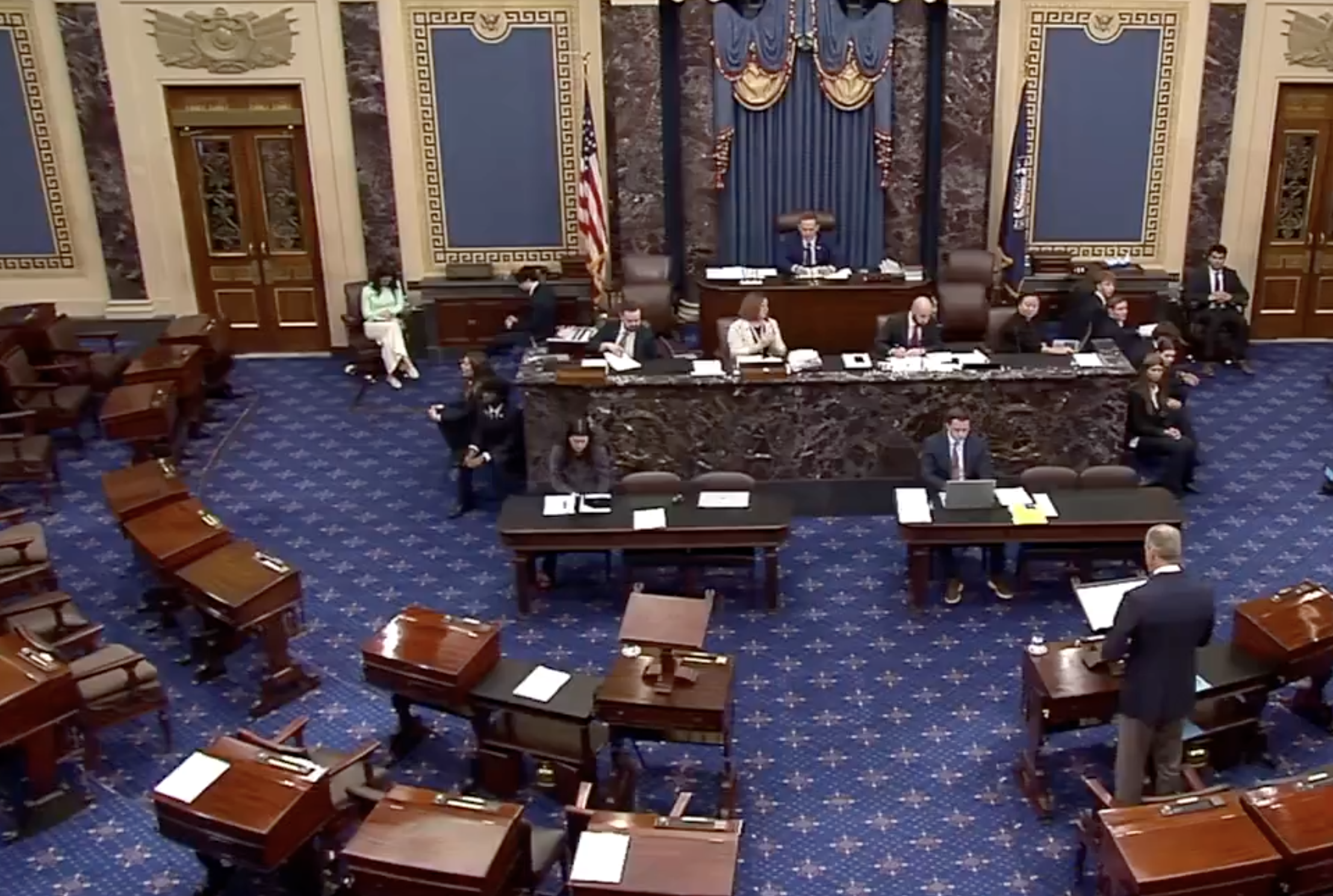File image -Floor of the U.S. Senate on Tuesday -image from CSPAN video