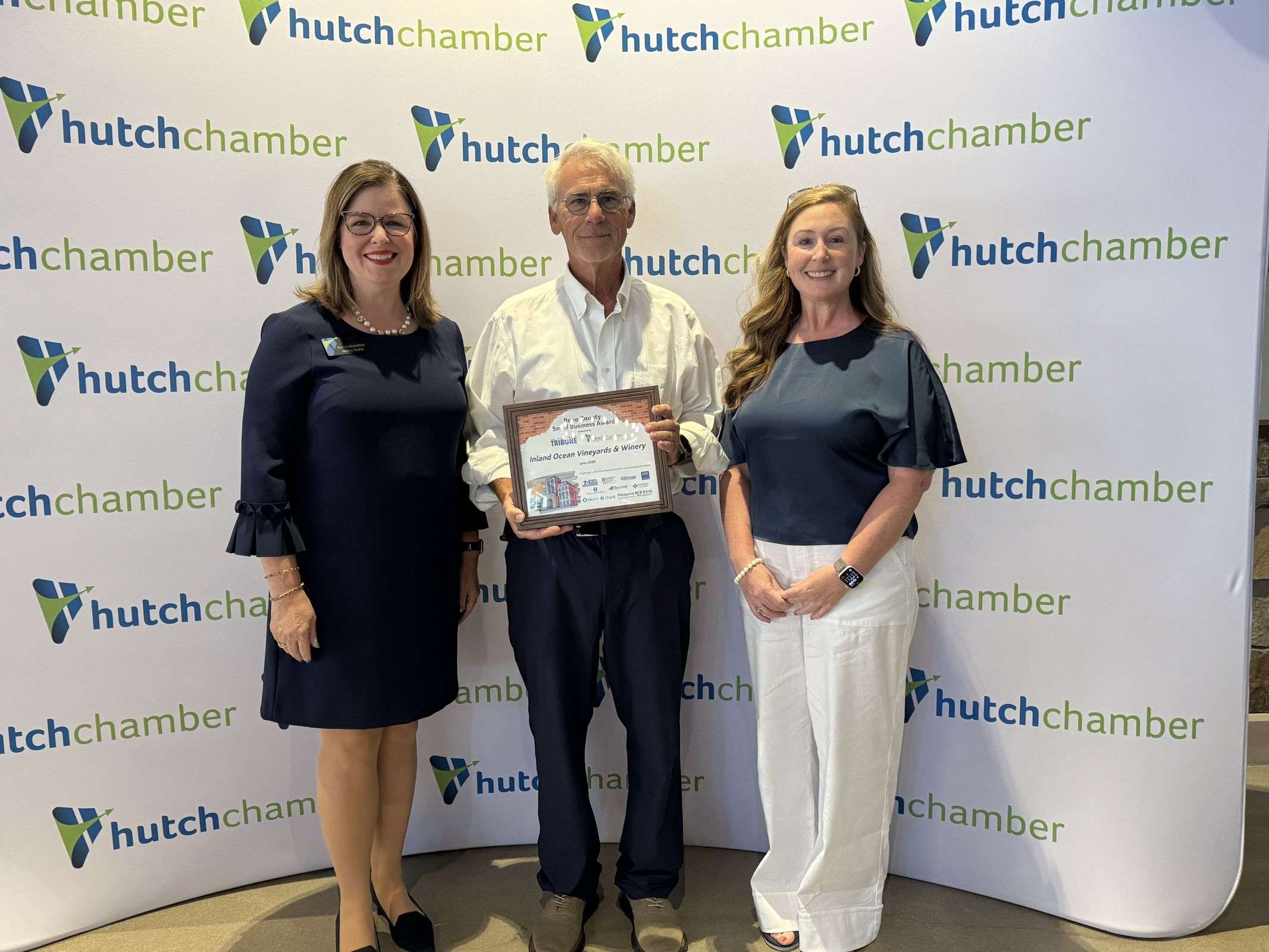 Inland Ocean Winery named Hutchinson/Reno County Chamber of Commerce Small Business of the Month for June (Photo Courtesy Hutchinson/Reno County Chamber of Commerce)