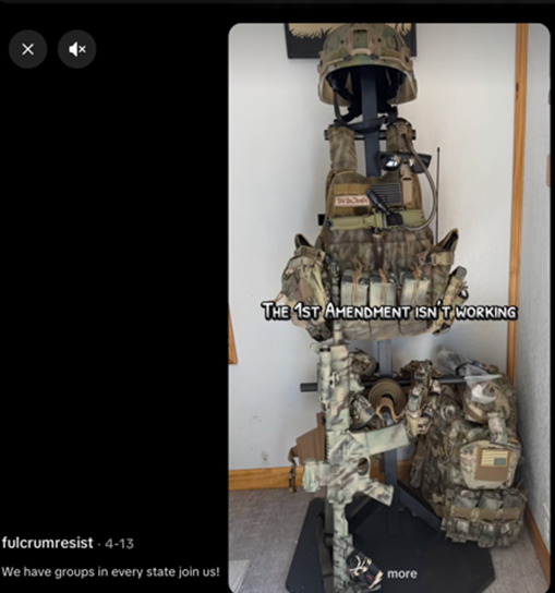 Photo of tactical equipment from Eskridge, from the affidavit filed in the Western District of Missouri.