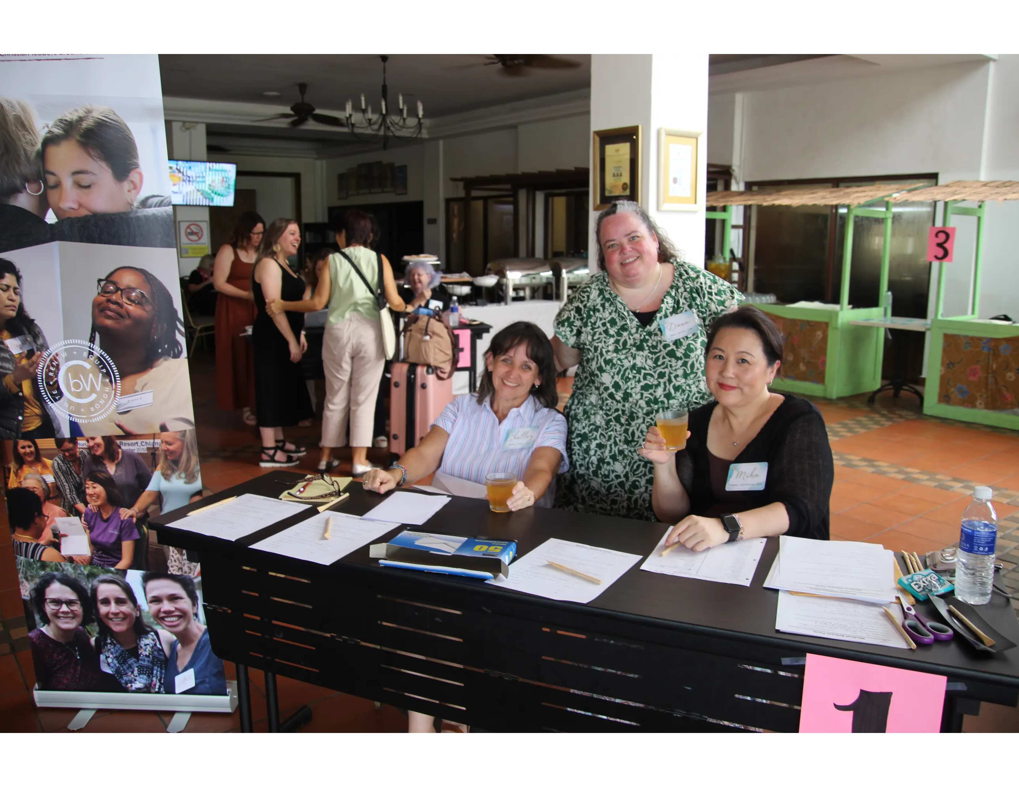 Registration table. Photo courtesy of Come before Winter