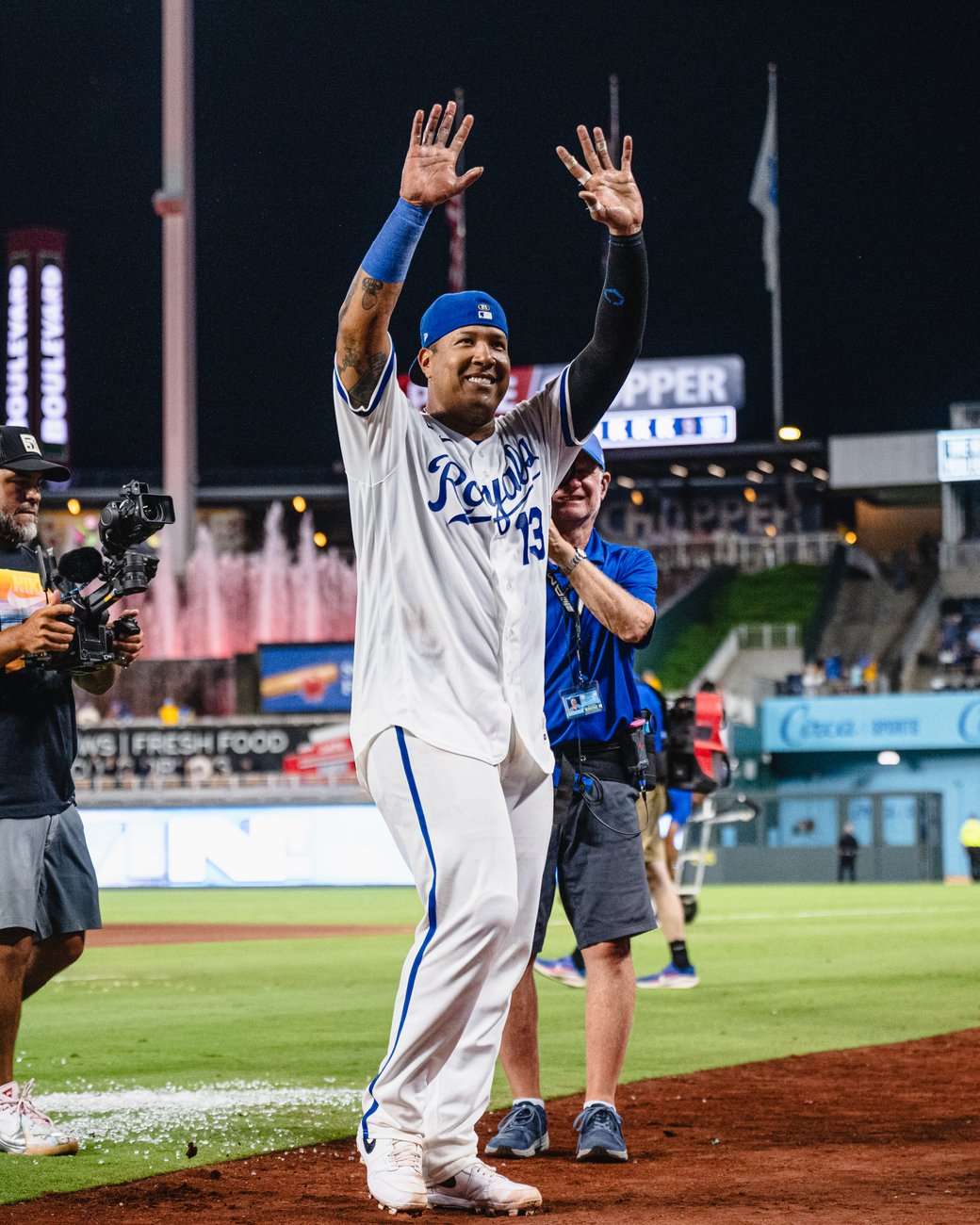 Salvador Perez hit his 137th career home run at Kauffman Stadium, becoming the all time leader of home runs in the 54 year history of "The K"/ Photo courtesy of the Royals on X