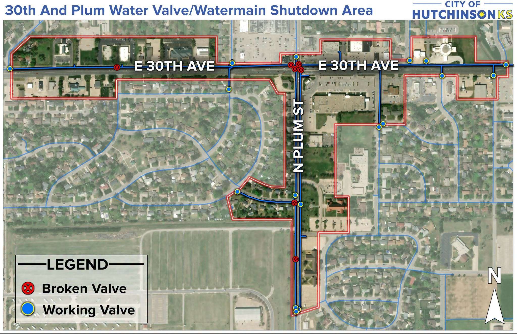 (Map courtesy City of Hutchinson) 