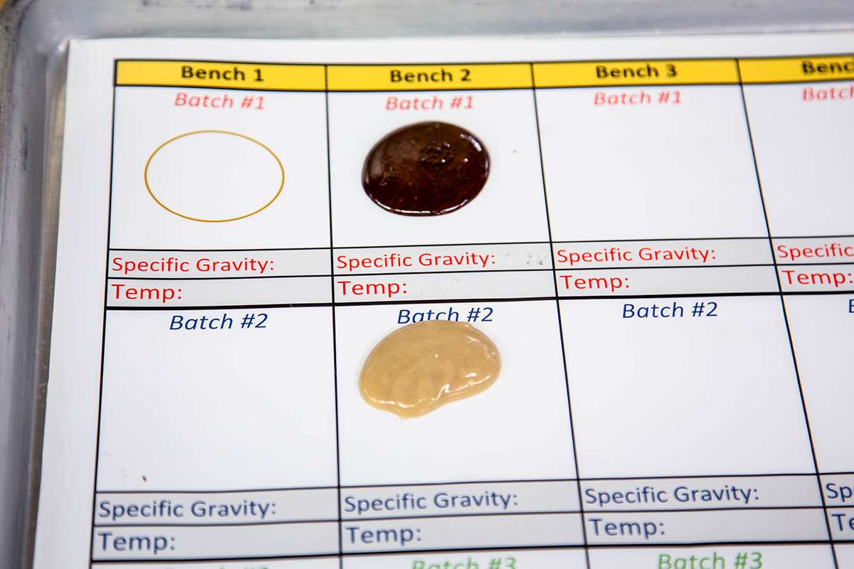 As part of the recipe development process, students make and analyze various batches of muffin batter for various properties -&nbsp;Kristina Bonner/Division of Communications and Marketing.