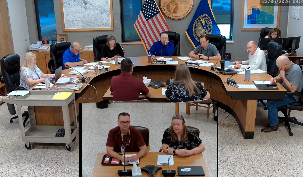 Lincoln County Veteran Service Officer Tom Gann addresses the Lincoln County Board of Commissioners Monday, June 22, regarding a July 10 ceremony honoring Korean War-era veterans. Nebraska's lieutenant governor is expected to present commemorative challenge coins during the event at Mid-Plains Community College.