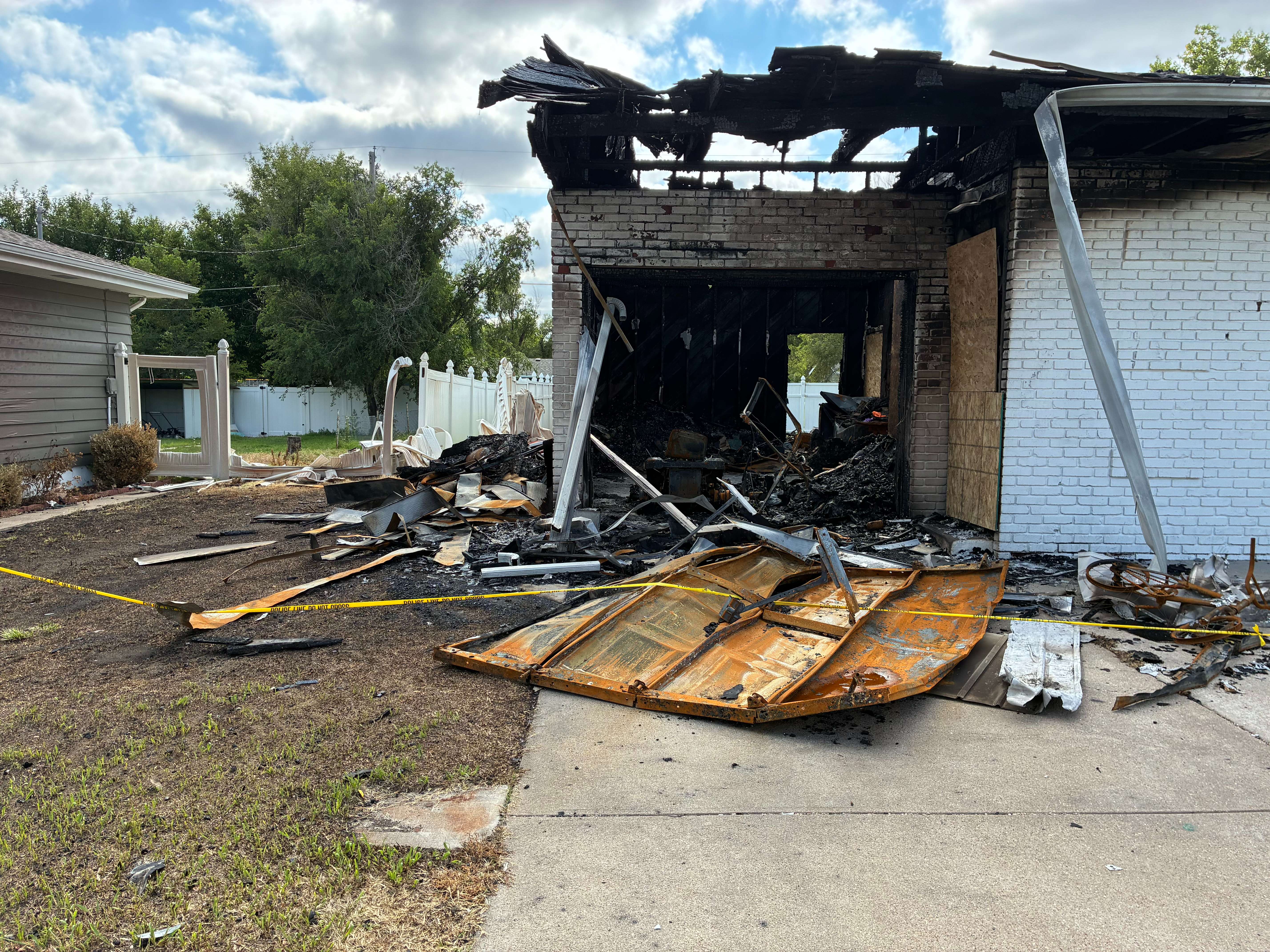 Aftermath of the Gabel house fire. Photo by Alin Hett/Hays Post