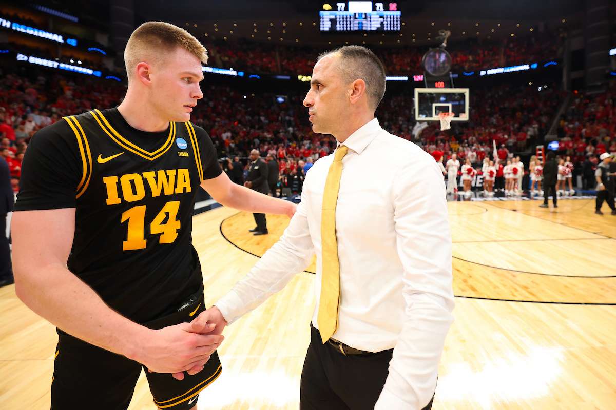 Bennett Stirtz and Ben McCollum/ Photo courtesy of the University of Iowa on X