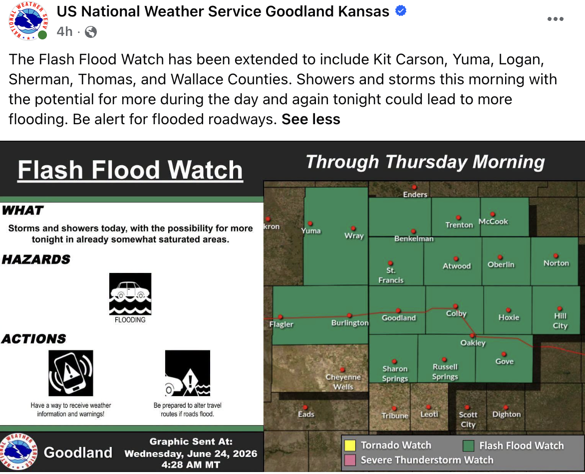 Image courtesy of the National Weather Service, Goodland