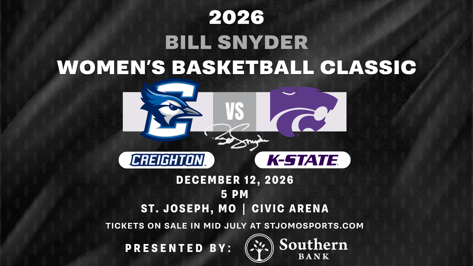 The fourth consecutive Bill Snyder Women's Basketball Classic will feature a matchup between the Kansas State women's basketball team and Creighton at the downtown Civic Arena in St. Joseph/ Photo courtesy of the St. Joseph Sports Commision