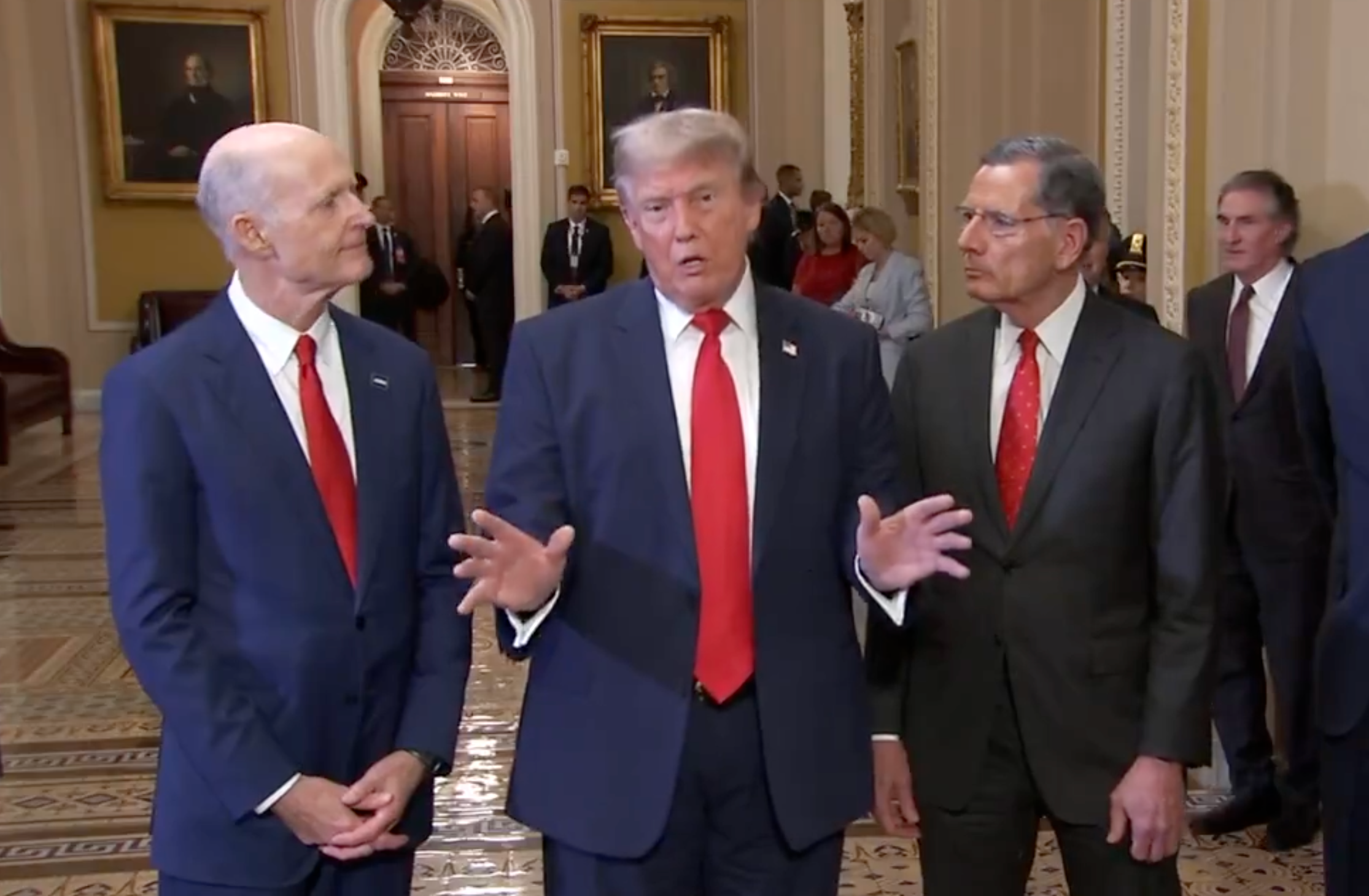 President Trump after the lunch meeting -photo from CSPAN video