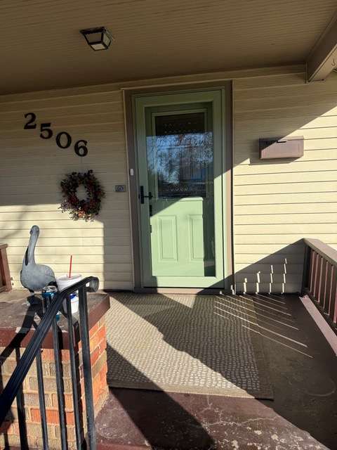The installation of this replacement door at a Great Bend home led to the discovery of a young boy’s note. C &amp; V Kansas Doors installers found it recently.