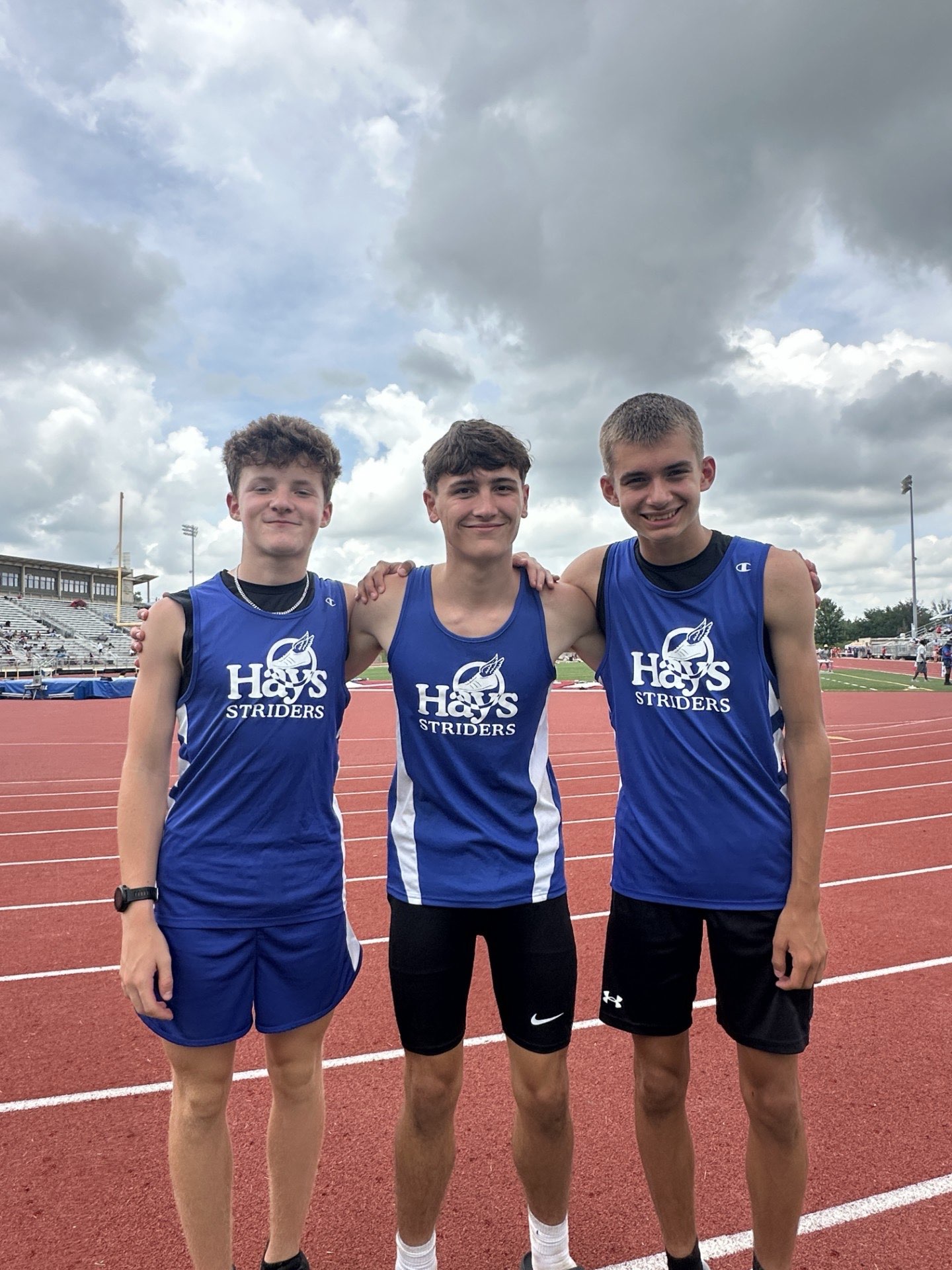 From left: Robbie Readle, Gavyn Wolf and Brady Holecek. Courtesy photo