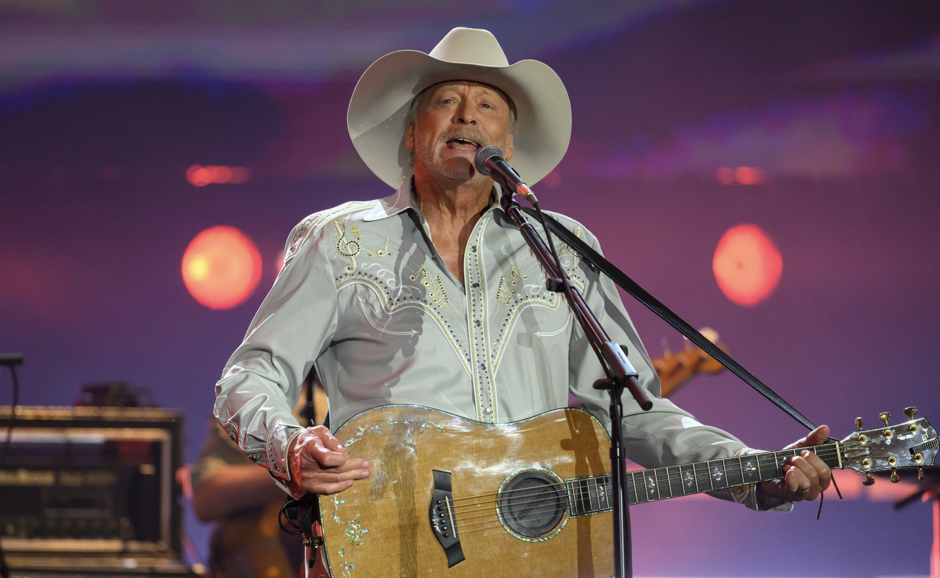Alan Jackson performs during his final farewell concert called, "Last Call: One More for the Road - The Finale," at Nissan Stadium, Saturday, June 27, 2026, in Nashville, Tenn. (AP Photo/John Amis)