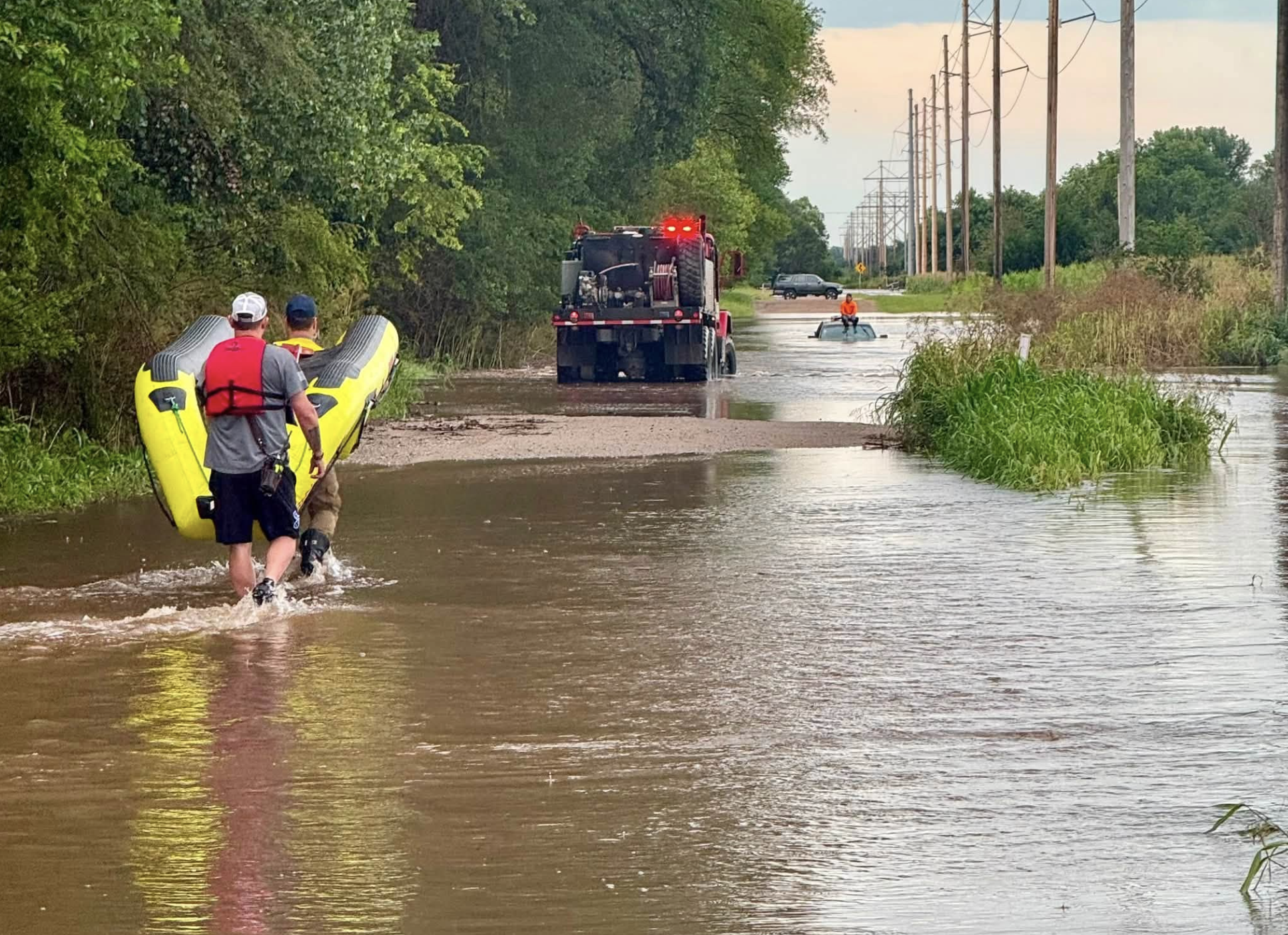 File photo Mulvane Fire and Rescue assisting the Sumner County Sheriff's oFfice on Saturday -photo Mulvane Fire and Rescue