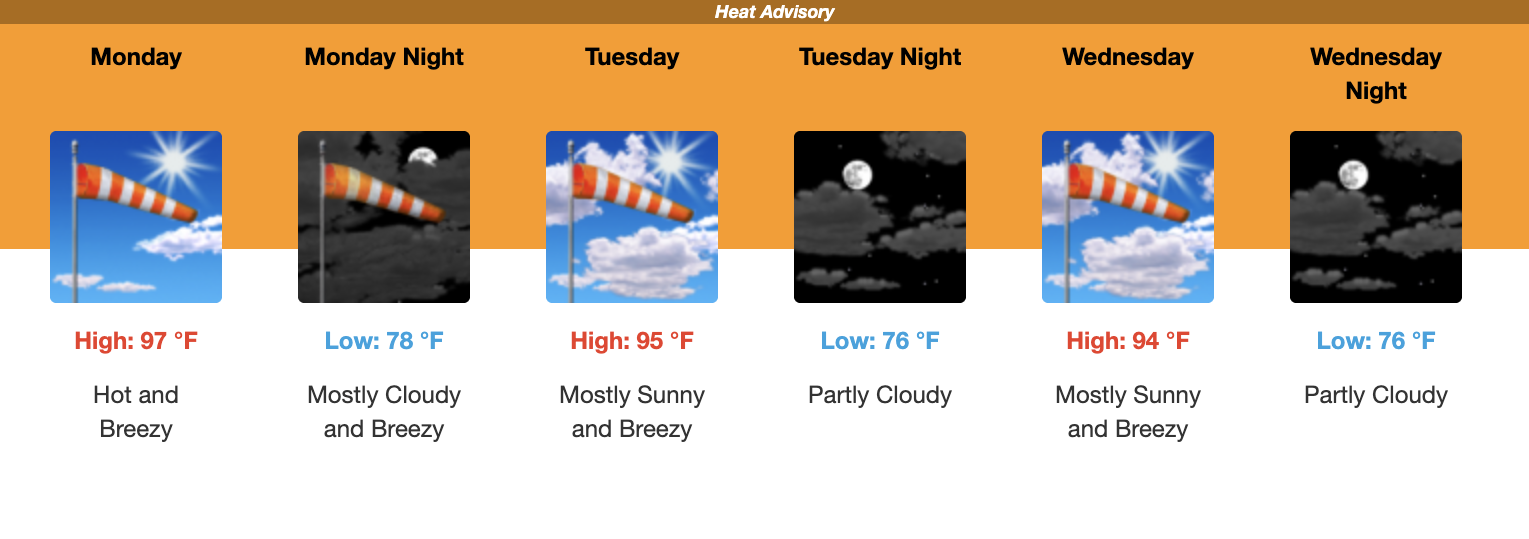 Three day weather forecast Salina, June 29 - July 1 - US National Weather Service