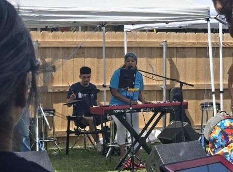 Melanie Ryan performs at the recent Stepping Stones to Recovery celebration.