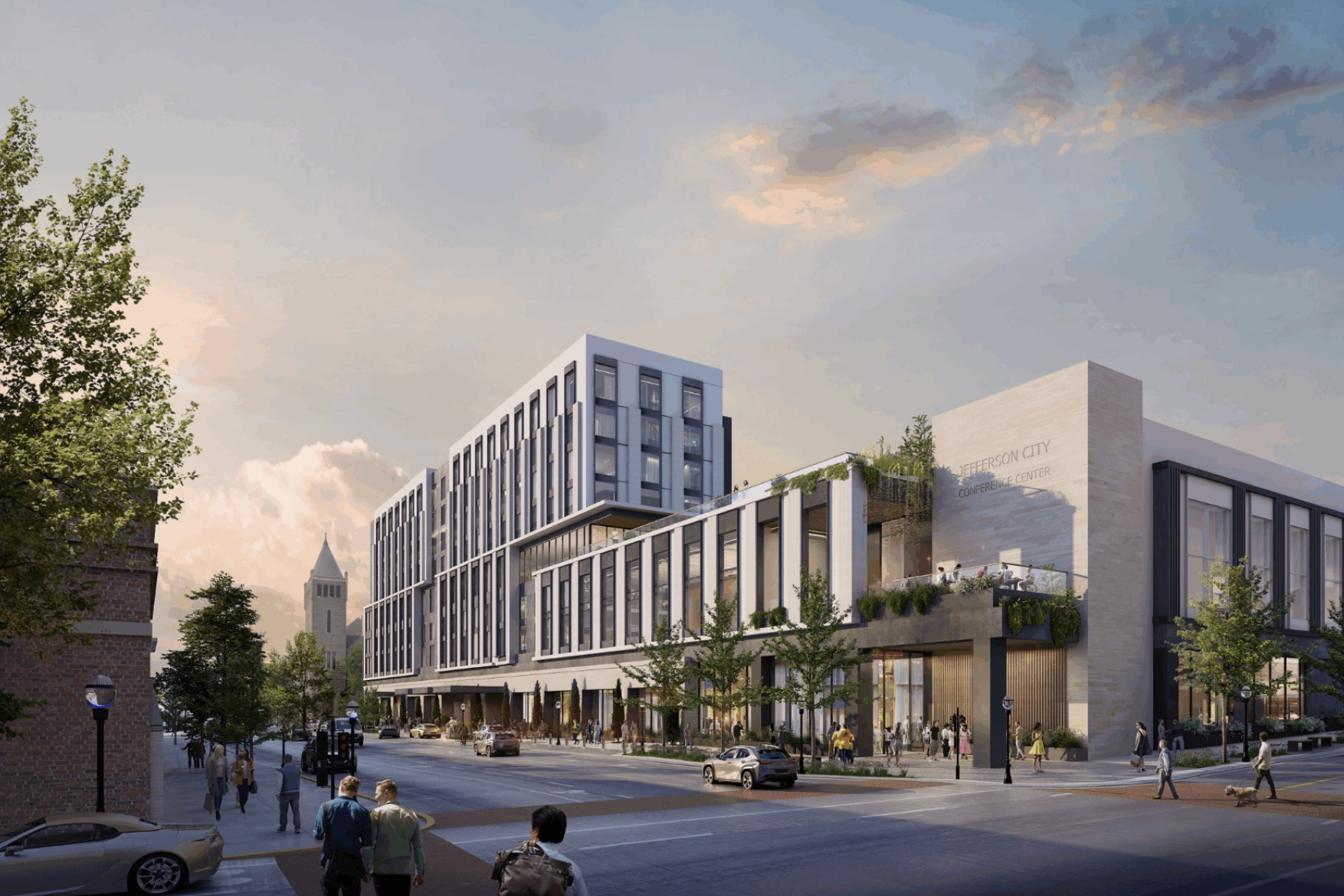 The $128 million Jefferson City Conference Center as seen in an artist’s rendering. Lawmakers appropriated $15 million for a parking garage that is part of the project (image courtesy of Jefferson City Regional Economic Partnership).