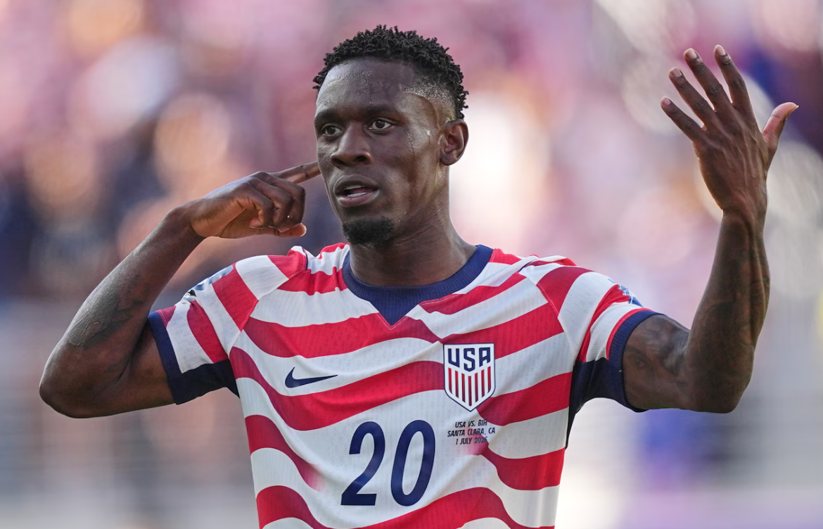United States forward Folarin Balogun. (AP Photo/Julio Cortez)