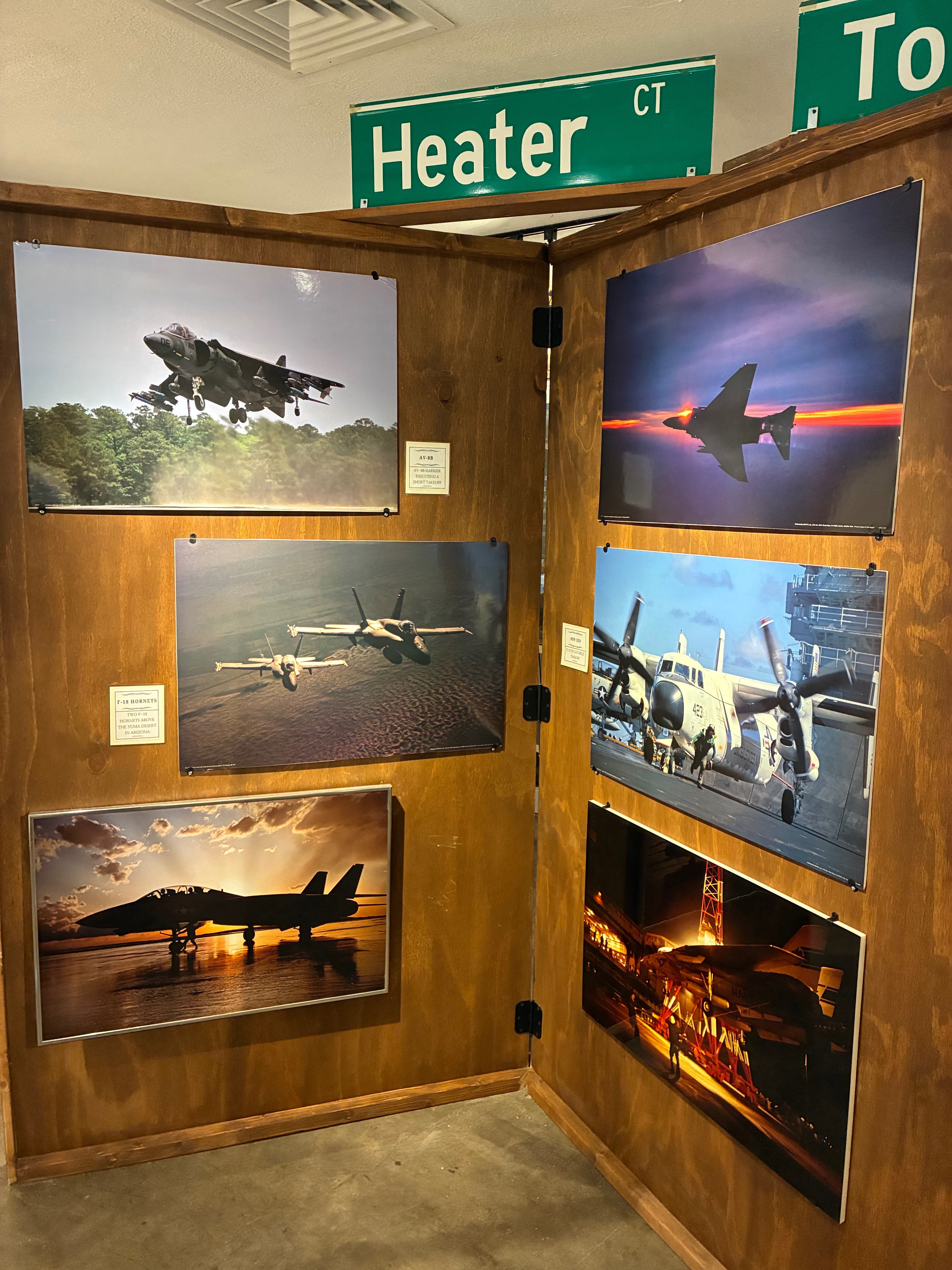 Photographs pictured inside the Rosie's TOMCAT  Ready Room. Photo by Alin Hett/Hays Post