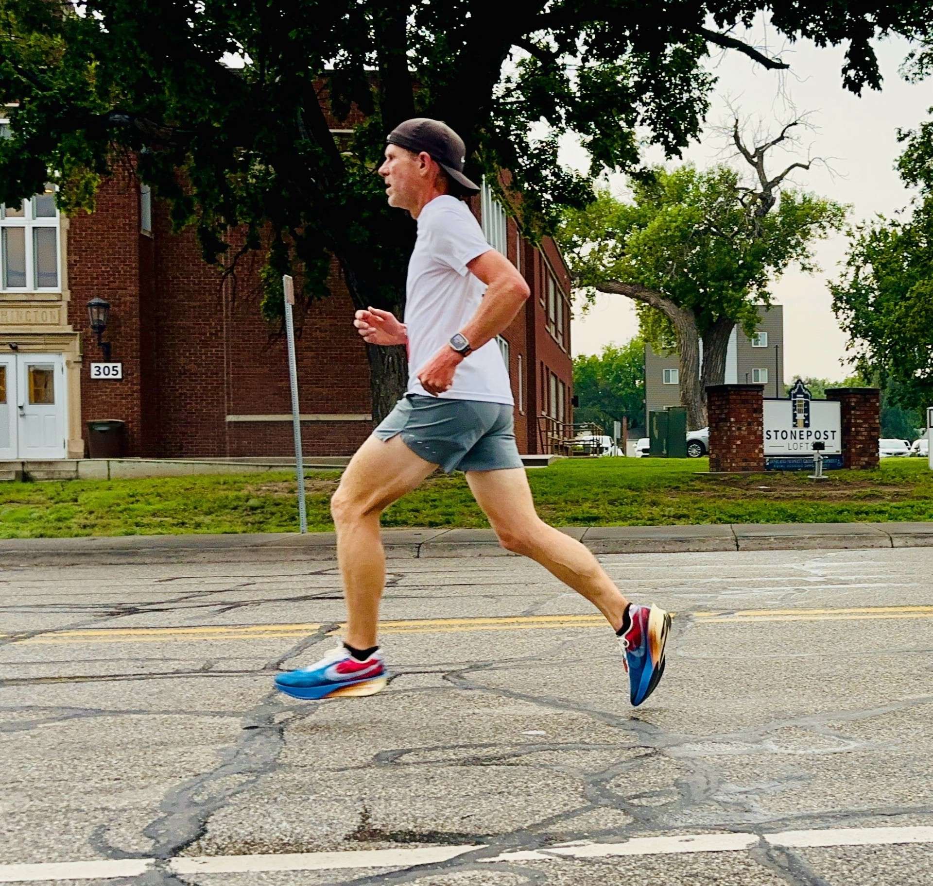 Scott Davied, top male runner in the Wild West Festival 5K. Photo by&nbsp;Angela Phillips