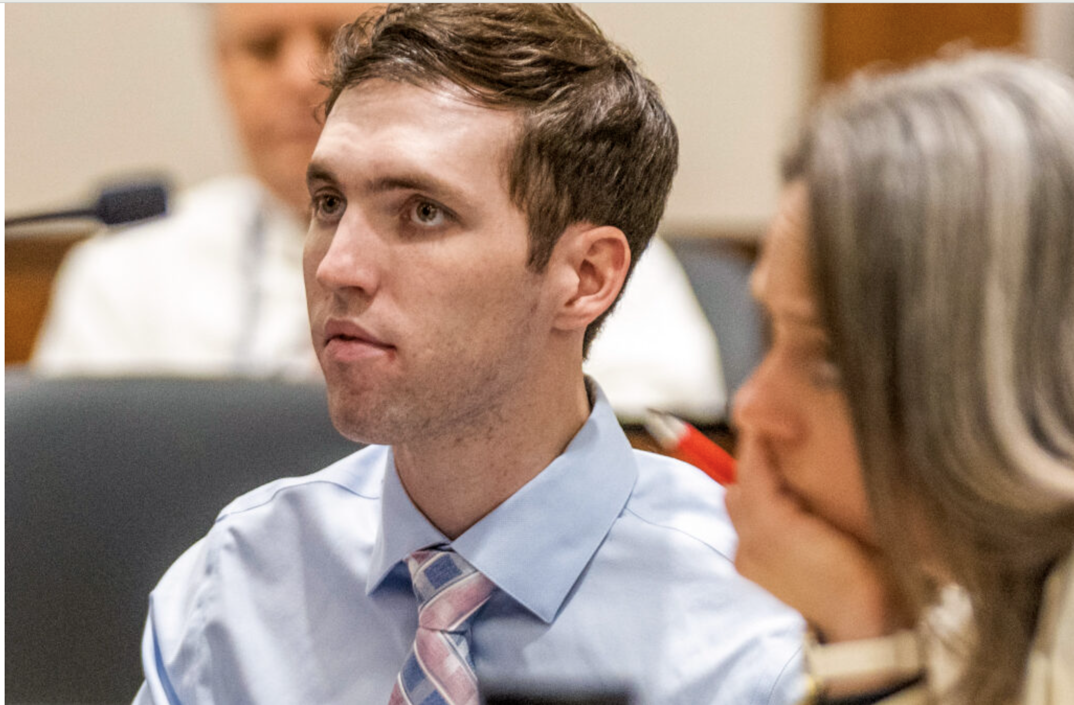 Tyler Robinson, accused in the fatal shooting of Charlie Kirk, appears during a hearing in 4th District Court in Provo, Thursday, Dec. 11, 2025. (Pool photo by Rick Egan/The Salt Lake Tribune)