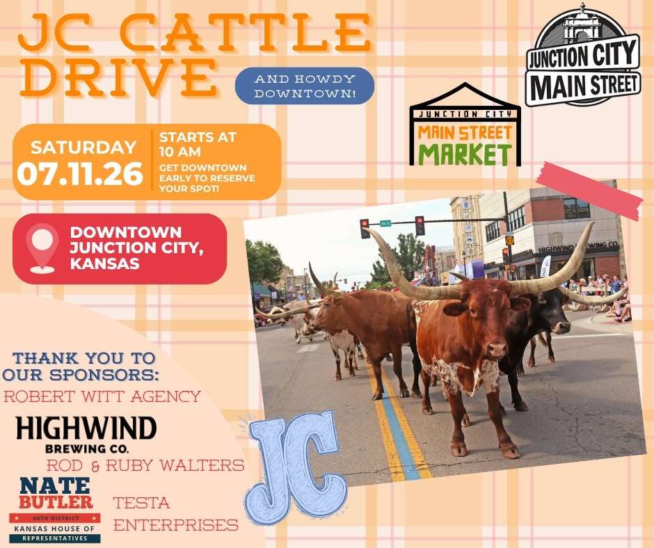 Junction City Main Street Market and Cattle Drive flyer