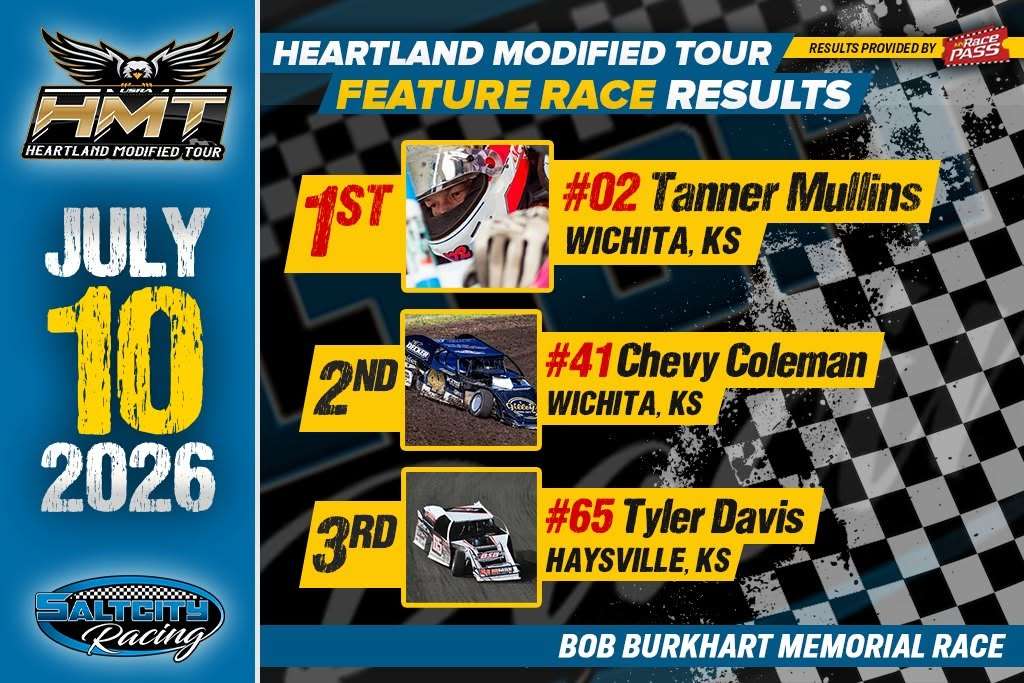 Heartland Modified Tour Results, July 10, 2026 (Photo courtesy of Salt City Racing)