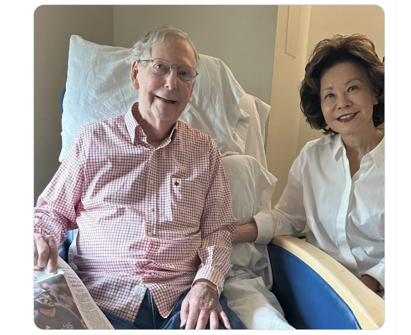 Senator Mitch McConnell and wife Elaine Chao- submitted
