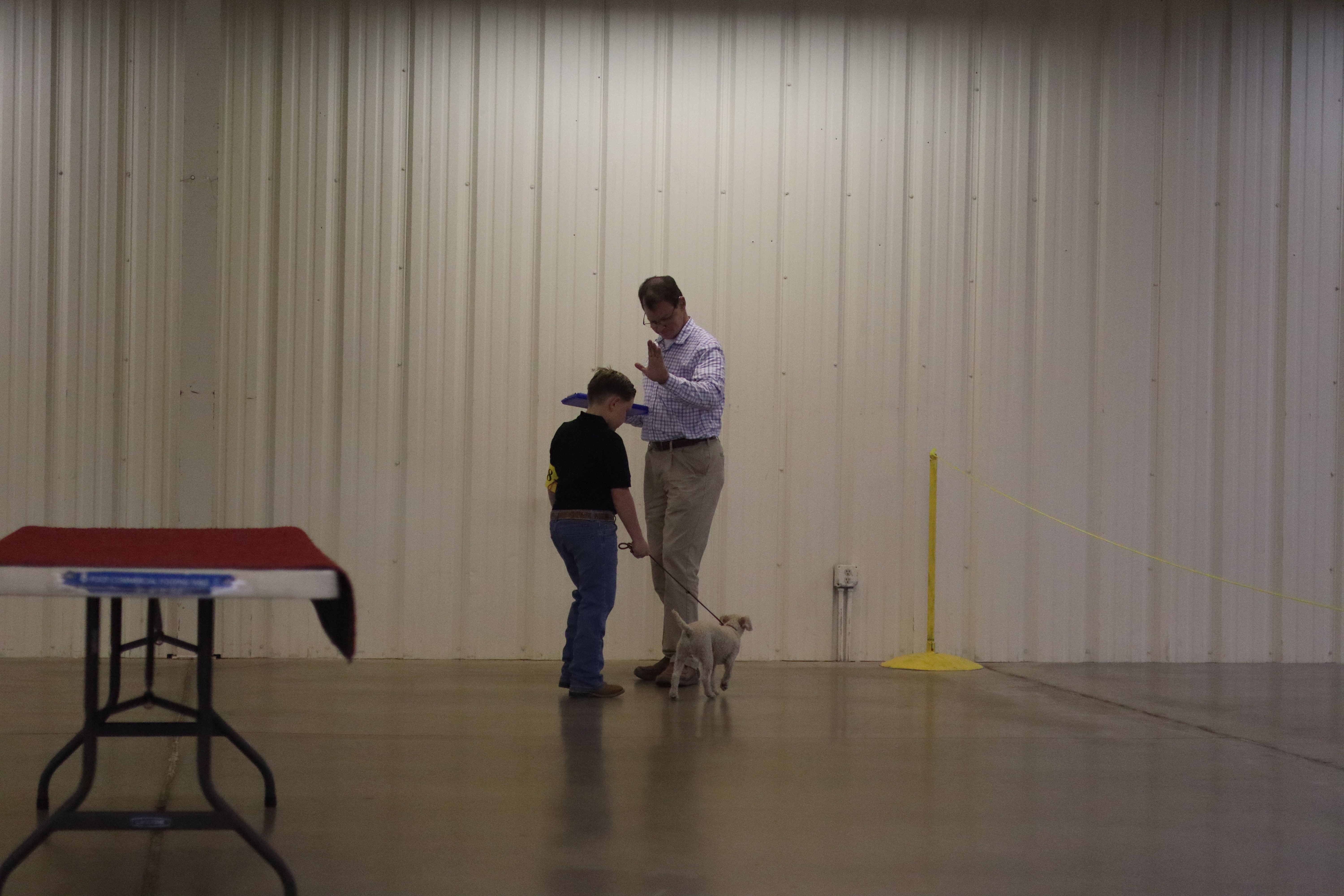 Judge Will Clark tells Reddin and Bingo to stop and take the corners with a wider turn. Photo by Alin Hett/Hays Post.&nbsp;