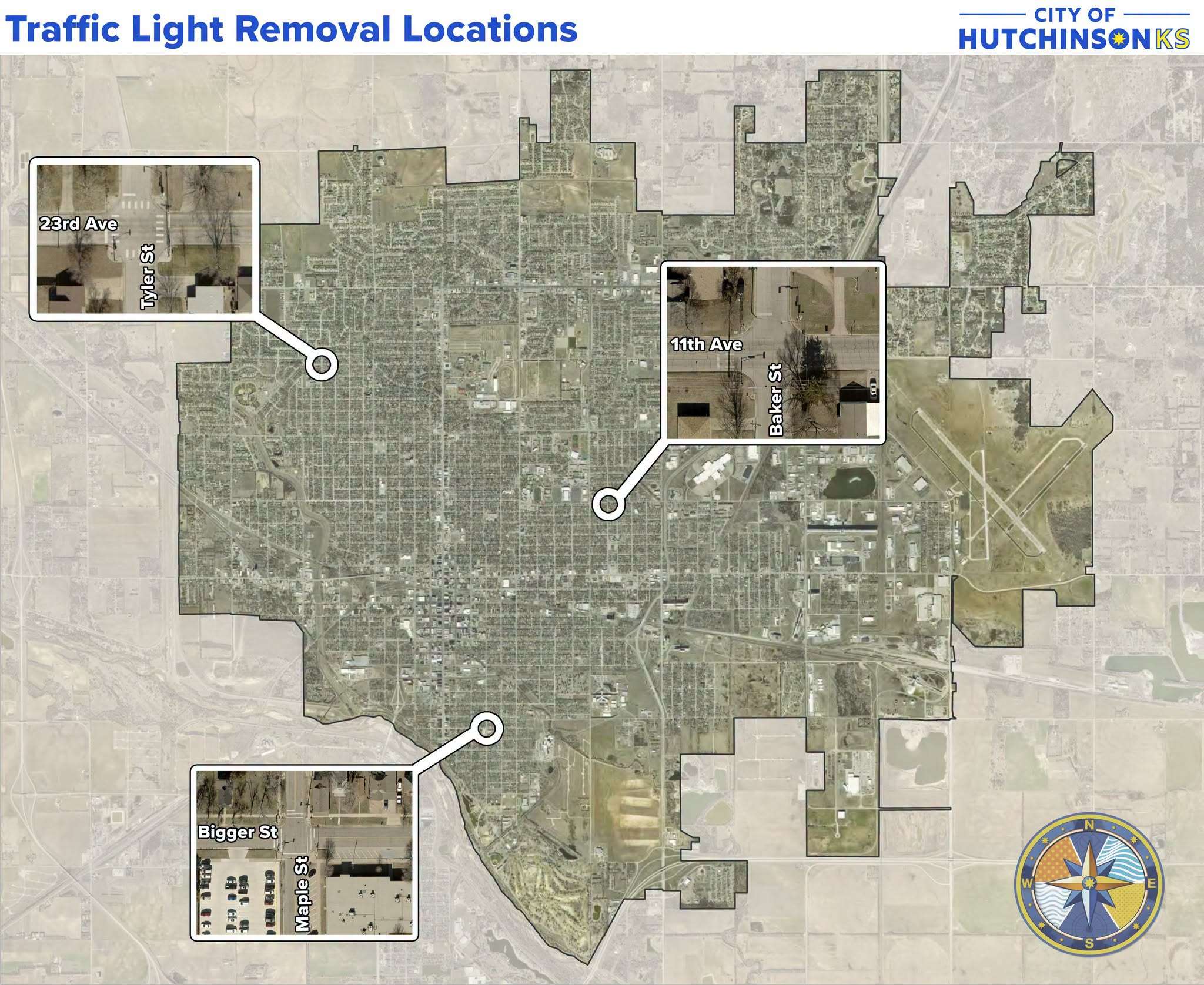 (Map courtesy of the City of Hutchinson)