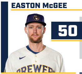 Easton McGee (Photo courtesy Milwaukee Brewers)