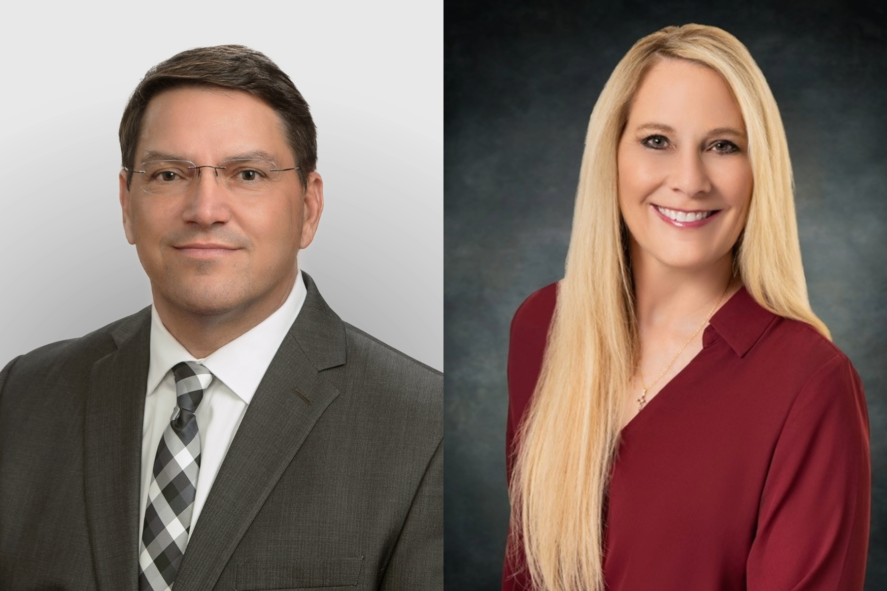 Dr. James Smith (left) will step down as co-Medical Director of the Great Plains Health Emergency Department on Sept. 1 after nearly two decades in the leadership role. Dr. Renee Engler (right), who has served as co-Medical Director since 2013, will become the department's sole Medical Director while Smith continues caring for patients and supporting the transition. (GPH)