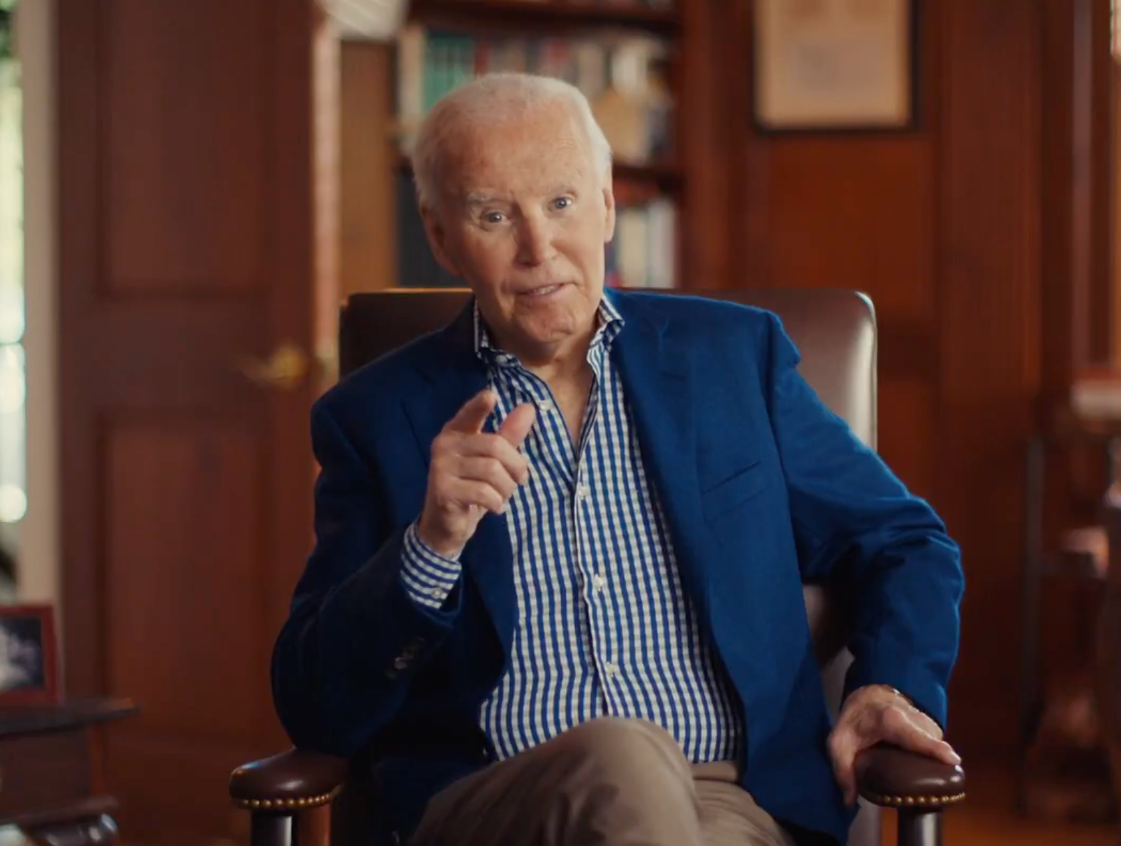 Image from video promotion of President Biden's new book